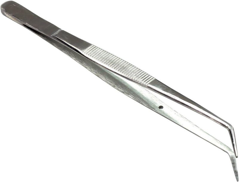 HTS 171C6 6.25" Curved Stainless Steel College Tweezers - Image 2