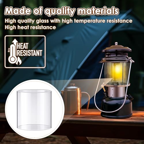 Ceoighe Propane Lantern Globe Glass Replacement Compatible with Coleman Fueled Lanterns, Standard Replacement Parts, Clear Lantern Mantles, Reusable Lantern Mantles Parts for Outdoor Camping Lantern - Image 3