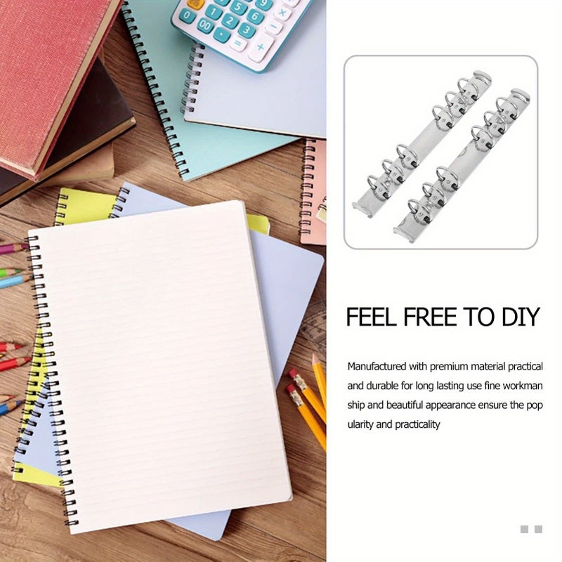 Set Of 6 A6 Six Ring Binder Covers With Loose Leaf Spines And Inserts Replacement Kit - Image 3