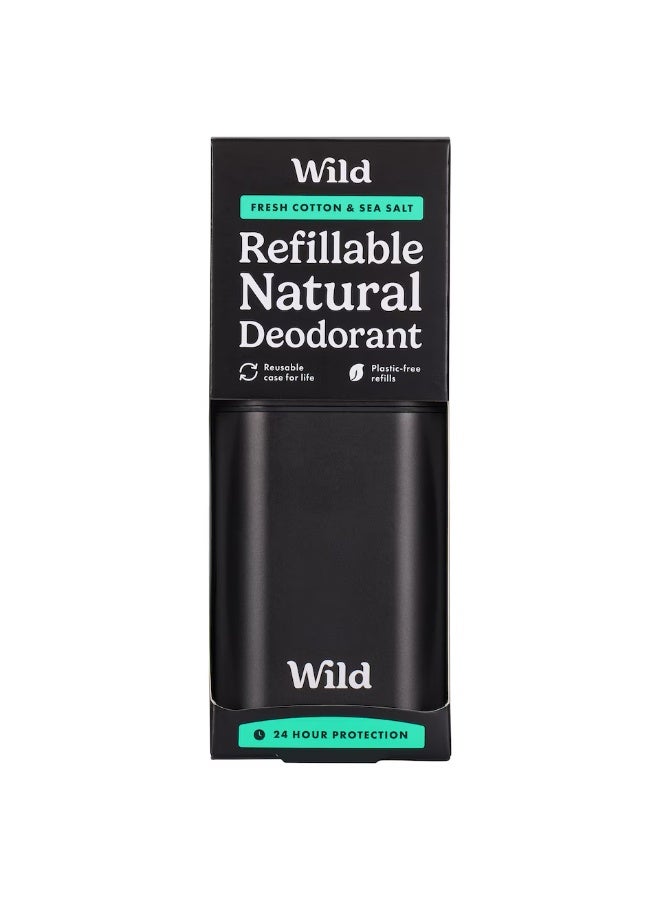 Wild Refillable, Natural Deodorant with Case Ocean Mist 40g - Image 3