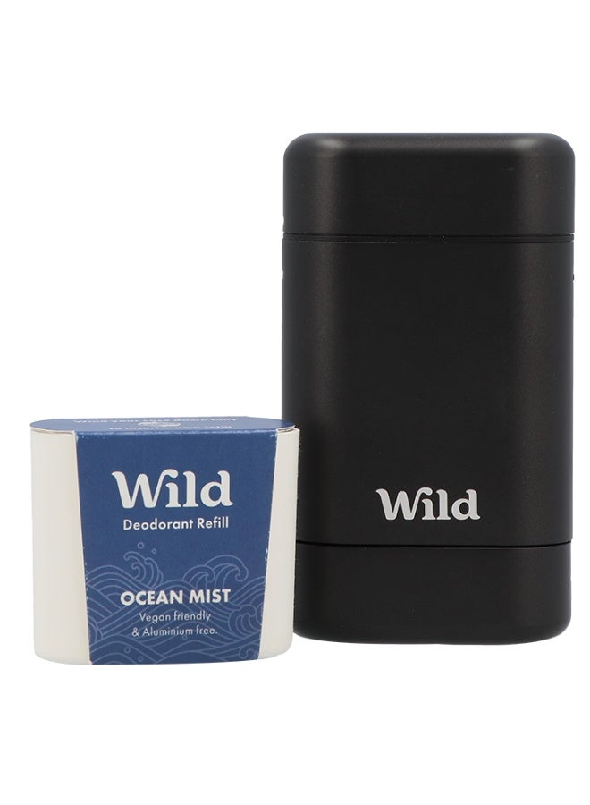 Wild Refillable, Natural Deodorant with Case Ocean Mist 40g - Image 2