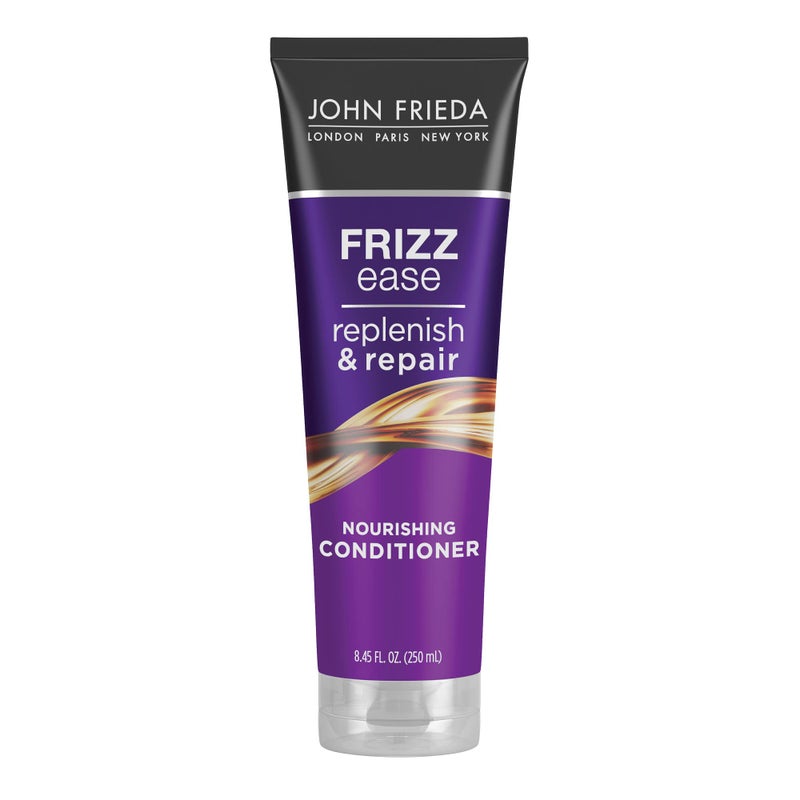 John Frieda Frizz Ease Replenish & Repair Conditioner, Repairs Damage and Dryness for Shiny, Frizz-Protected Styles, Infused with Argan, Moringa, and Coconut Oil for Nourished, Smooth Hair, 8,45 Oz - Image 1