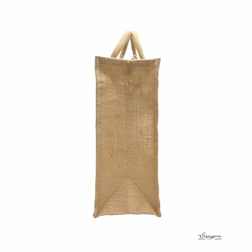Sangra Multicolour Jute Bags with Transparent Window for jute bag for Return Gifts| Jute Bags for Wedding| Jute Bag for Shopping| Lunch Bag for Men and Women Floral - (Pack Of Two) - Image 5