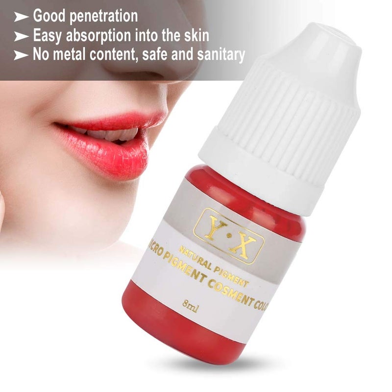 klarako Tattoo Ink, Plant Extract Body Tattoo Ink, Micro-Blade Art Paint for Eyebrows, Lips, Eyeliner, Long-Lasting for Tattoo Inks Tattoo-Inks & Easy Coloring(Red) Red - Image 4