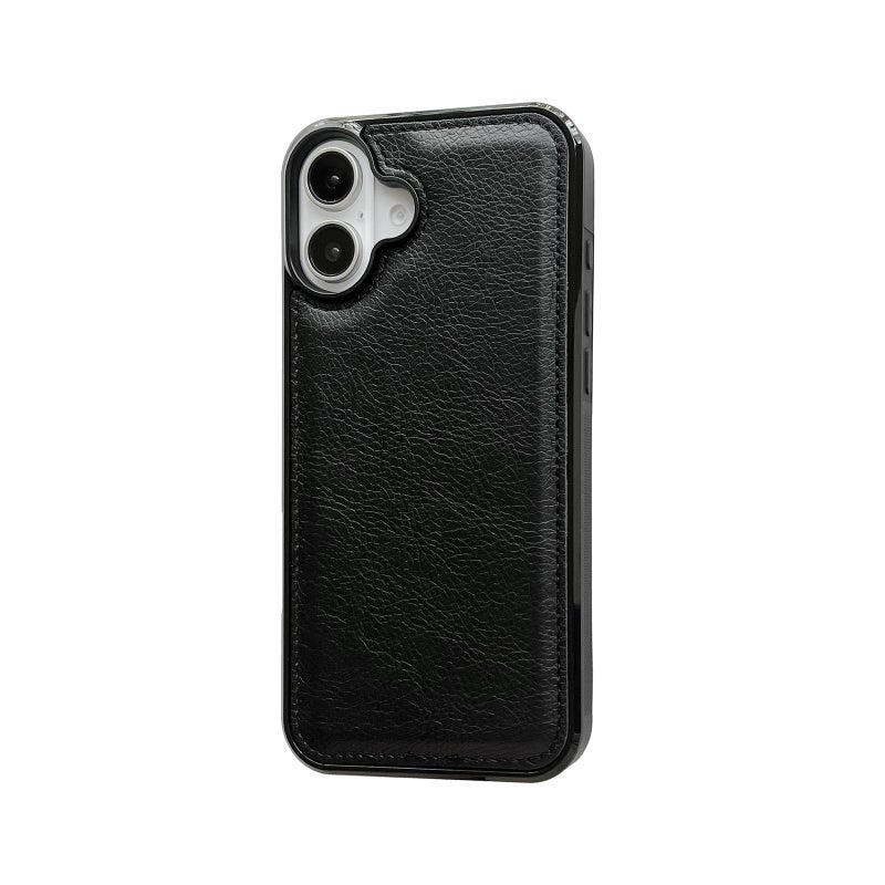 erorex For iPhone 17 Cowhide Texture Back Cover Phone Case(Black) - Image 2