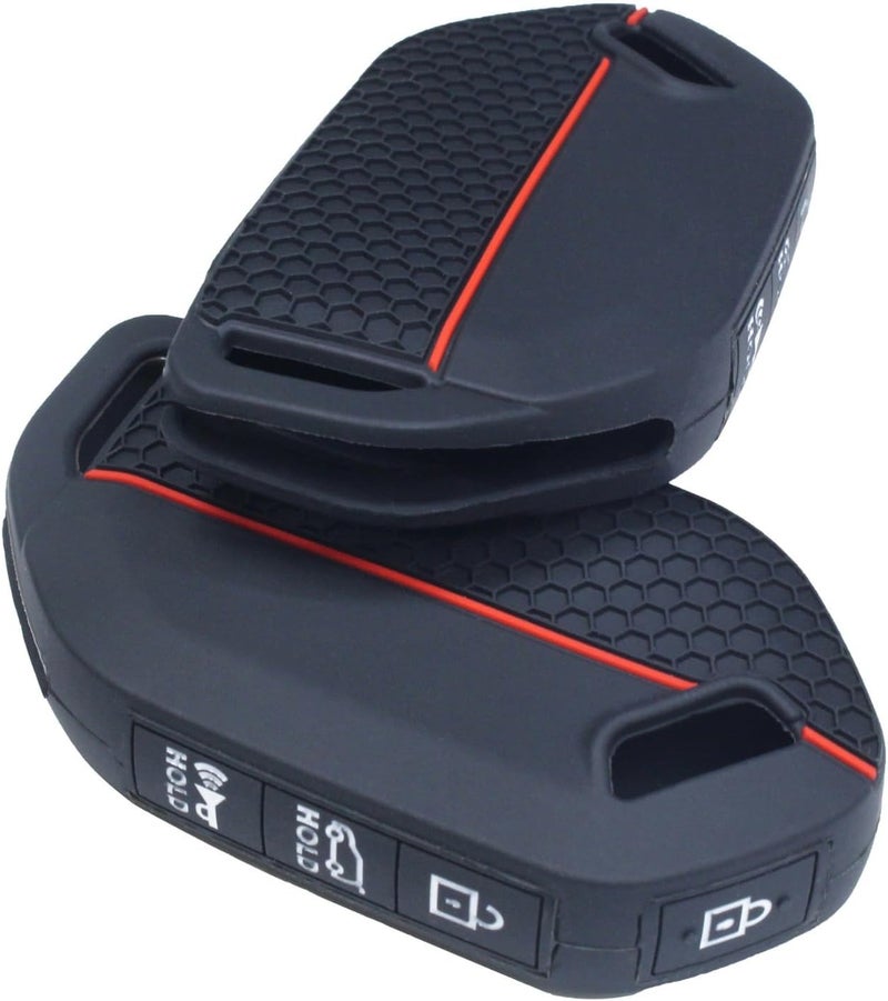 Key Protector Case: 2Pcs Silicone Waterproof Anti-slip - 360° Full Protection Signal-friendly Key Cover for Kia K4 K5 Telluride Sorento 2023-2025 - Image 5