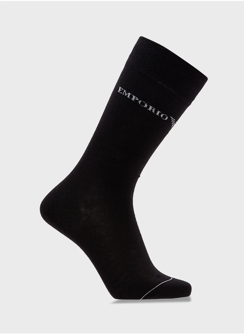 EMPORIO ARMANI 3 Pack Logo Crew Socks