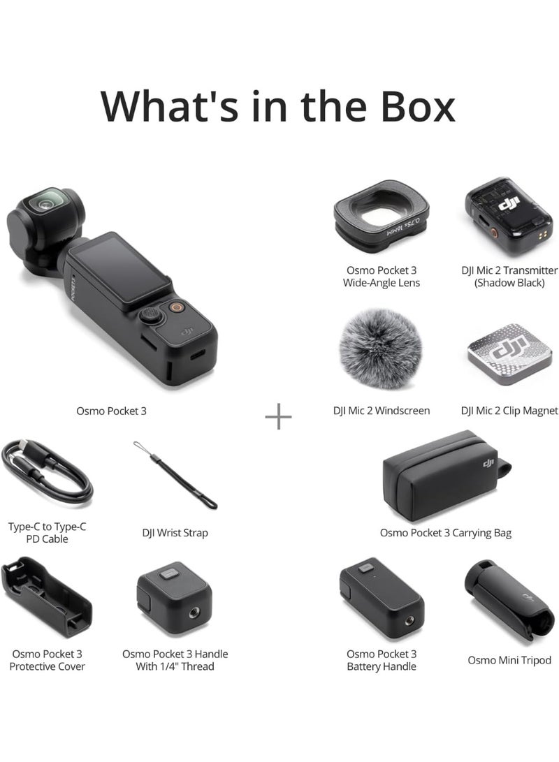 Pocket 3 Creator Combo, Vlogging Camera with 1'' CMOS & 4K/120fps Video - Image 2