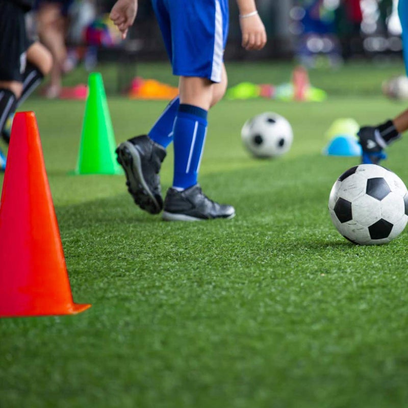 Toyshine أقماع بلاستيكية ملونة بطول 9 بوصات | مثالية لتدريب الرياضة | مجموعة من 6، ألوان متنوعة (SSTP) - Image 5