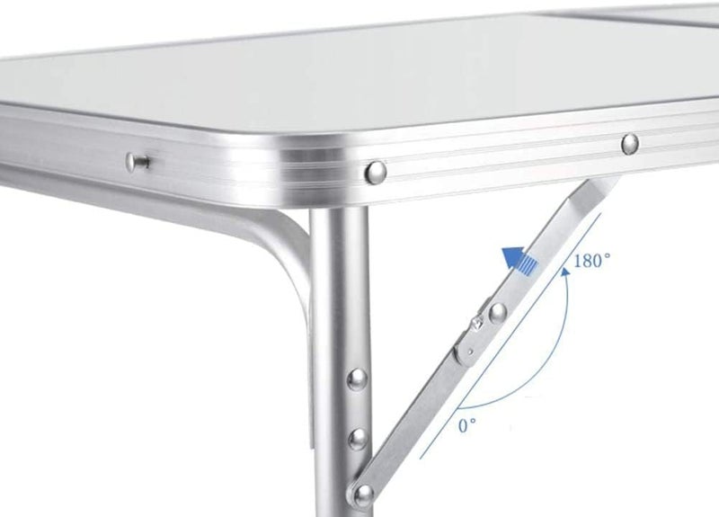 DEEP SLEEP Every Night Foldable Camping Table | Portable & Easy to Carry | Wooden Top with Alloy Steel Frame & Bracket | For BBQ, Camping & Outdoor (70 x 50 cm) (120 x 60 cm) - Image 5