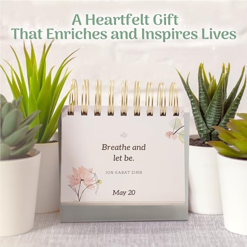 MESMOS Inspirational Gifts for Women, Teacher Appreciation Gifts for Women, Perpetual Calendar with 366 Daily Affirmations, Mindfulness Self Care Gifts, Cute Office Desk Accessories, Office Decorations - Image 5