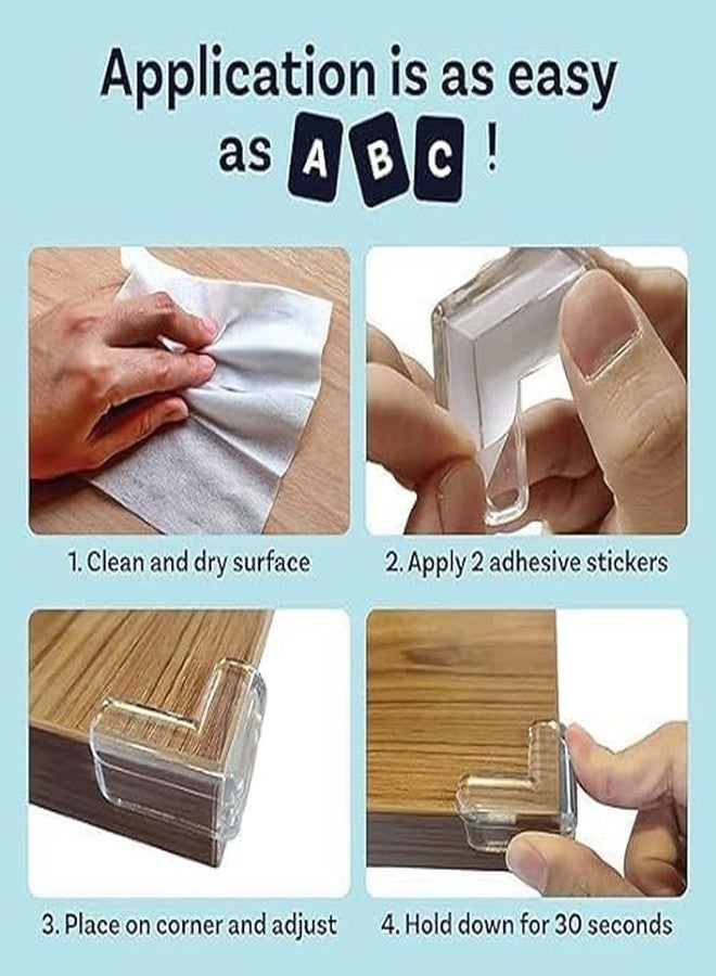 Babelly Corner Protector with Thickened Adhesive, Clear Baby Proofing Corner Guards Large Size & Soft Protect Children from Furniture & Sharp Table Corners (L- Shaped) - Image 5