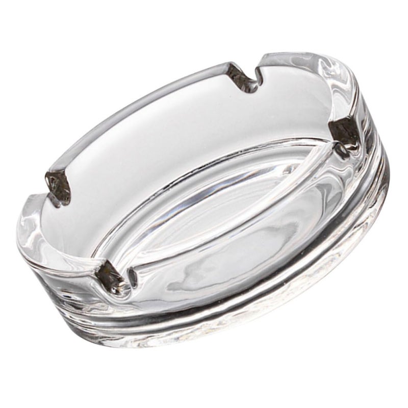 Crystal Glass Ashtray Desktop Cigarette Ash Holder Simple Style For Home Indoor Use - Image 2
