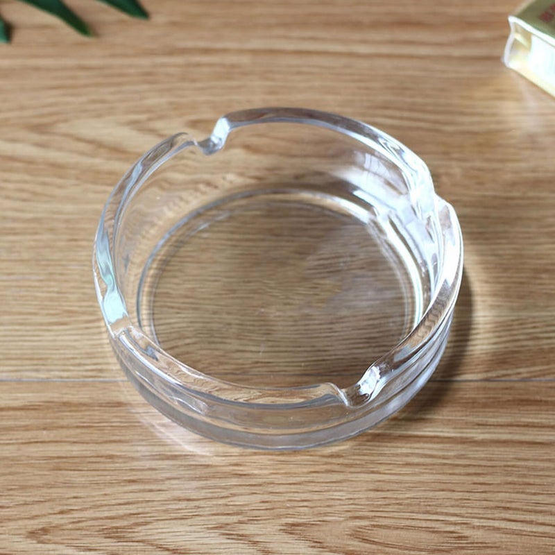Crystal Glass Ashtray Desktop Cigarette Ash Holder Simple Style For Home Indoor Use - Image 5