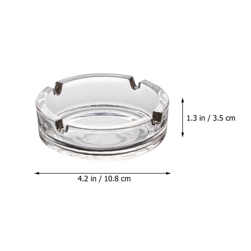 Crystal Glass Ashtray Desktop Cigarette Ash Holder Simple Style For Home Indoor Use - Image 3