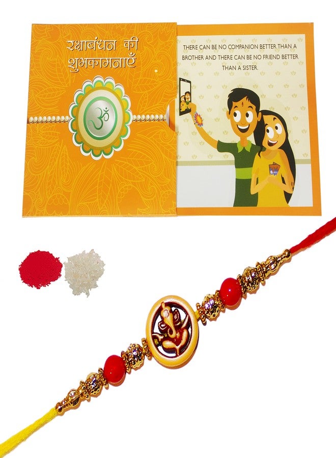 iberry's Rakhi Gift Pack with Set of One Rakhi & Rakshabandhan Card and Roli Chawal for Brother | rakhi for brother (4242)-Best Gift from Sister - Image 1