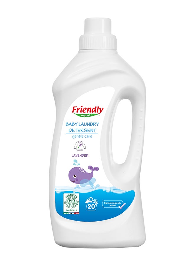 Friendly Organic Baby Laundry Detergent 1000ml | Lavender Scented Formula for Sensitive Skin | Gentle & Eco-Conscious Baby Clothes Wash - Image 1