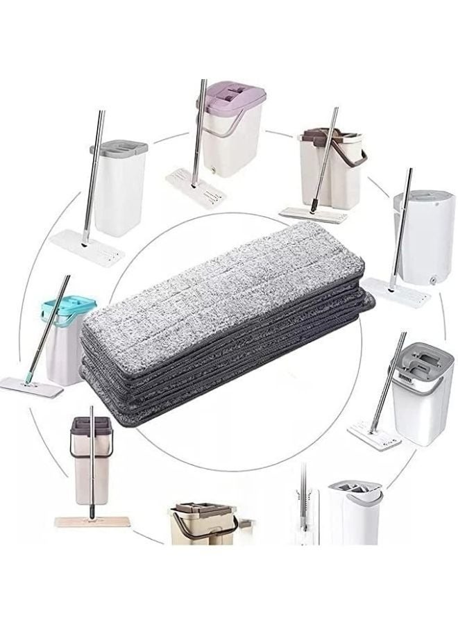 Replacement Mob Made Of Microfiber To Make Surfaces And Floors More Dry And Clean Washable (4 pieces) - Image 2