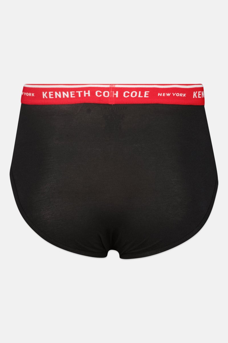 Kenneth Cole Men 2 Pack Brand Logo Briefs, Black - Image 3