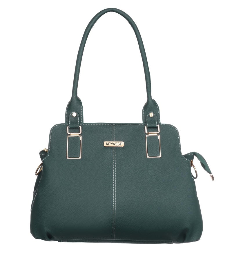Keywest Women's Pheonix Satchel Tote Handbag for Women | Ladies purse | Stylish Shoulder Bag | Gift For Woman | Green - Image 1