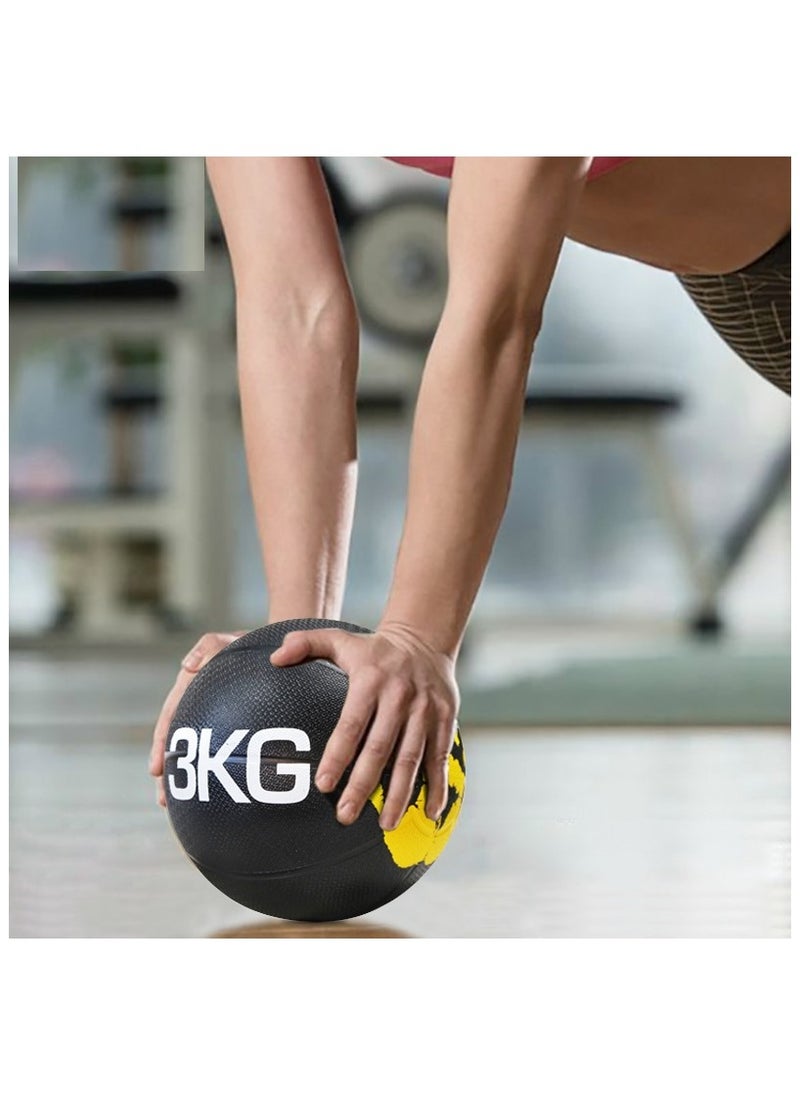 Generic Rubber Medicine Ball Set With Stand Rack, Weights From (1KG:10KG)  - Image 3