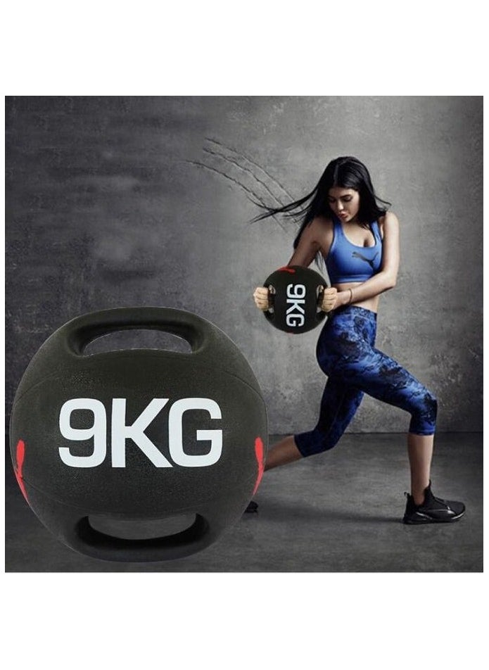 Generic Rubber Medicine Ball Set With Stand Rack, Weights From (1KG:10KG)  - Image 4