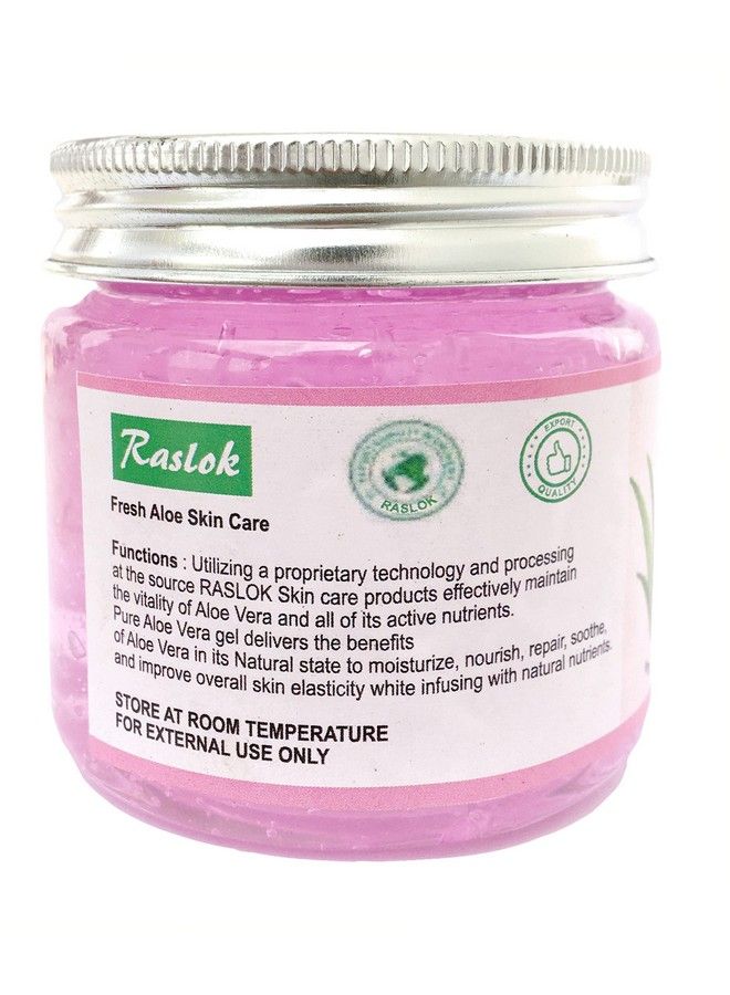 Raslok Aloe Vera Gel Pure Natural Organic Aloe Gel For Moisturizing Face Skin & Hair Care (Rose 7.76 Oz) - Image 4