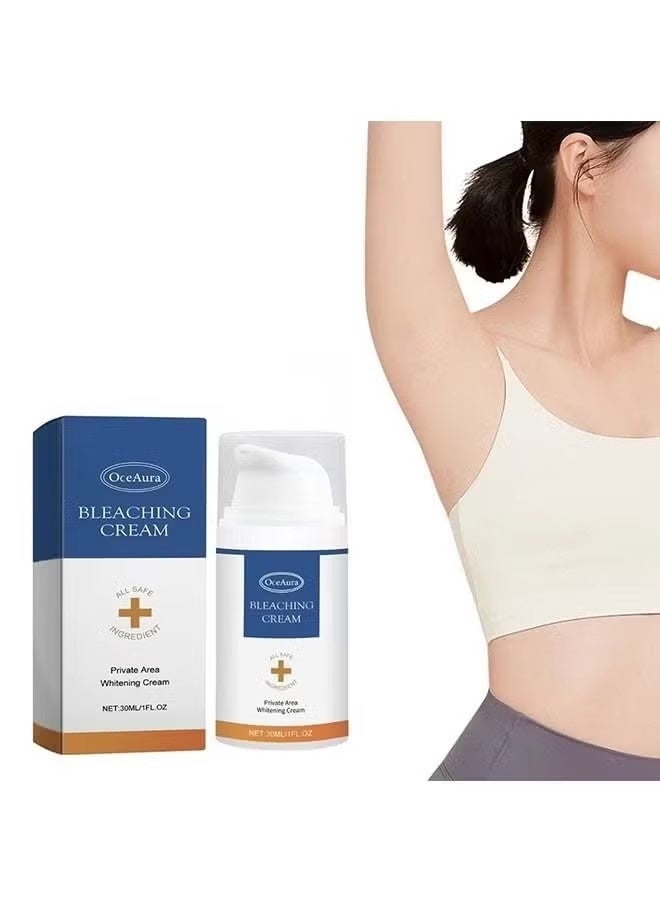 OceAura Intimate Areas Skin Lightening Cream Bleaching Cream For Body Sensitive Intimate Area, Private Parts, Underarm, Knees, Elbows, Inner Thigh, Bikini Areas, Bikini Line, Natural Skin Whitening. - Image 1