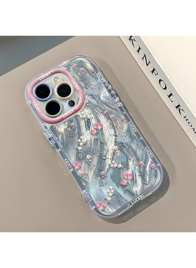 NIBEMINENT Full Screen Of Small Flowers Protective TPU Case Cover For iPhone 16 Plus - Image 1