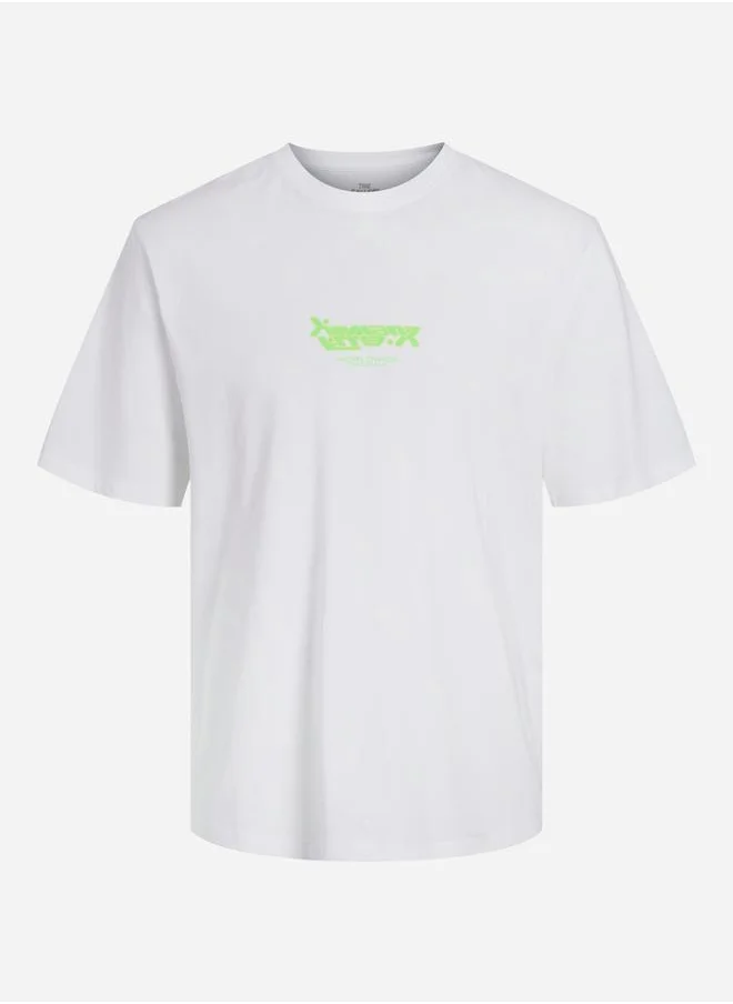 JACK & JONES Floral Print Crew Neck T-Shirt