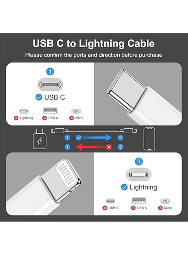 20W USB C to Lightning Cable 1M iPhone Fast Charger Cable USB-C Power Delivery Charging Cord for iPhone 14/13/12/11/XS/XR/X/8/iPad - Image 2