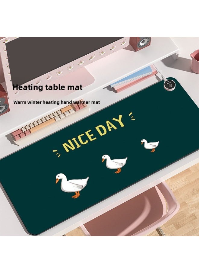Generic - Celebrity Said Direct Cartoon Style Good Mood Series Plug-in 220V Winter Warm Heating Table Mat Waterproof-Color:60*36-Pattern:Texture - Image 1