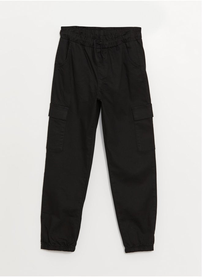 LC WAIKIKI Basic Elastic Waist Girl Cargo Pants  - Image 1