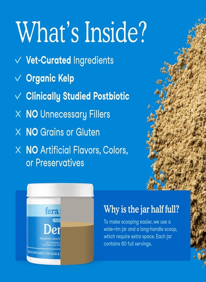 Fera Pets Cat & Dog Dental Support Powder - Supports Fresh Breath - Promotes Healthy Teeth and Gums - Targets Tartar Build-Up - Includes Kelp, Enzymes & Postbiotics - 60 Scoops - Image 4