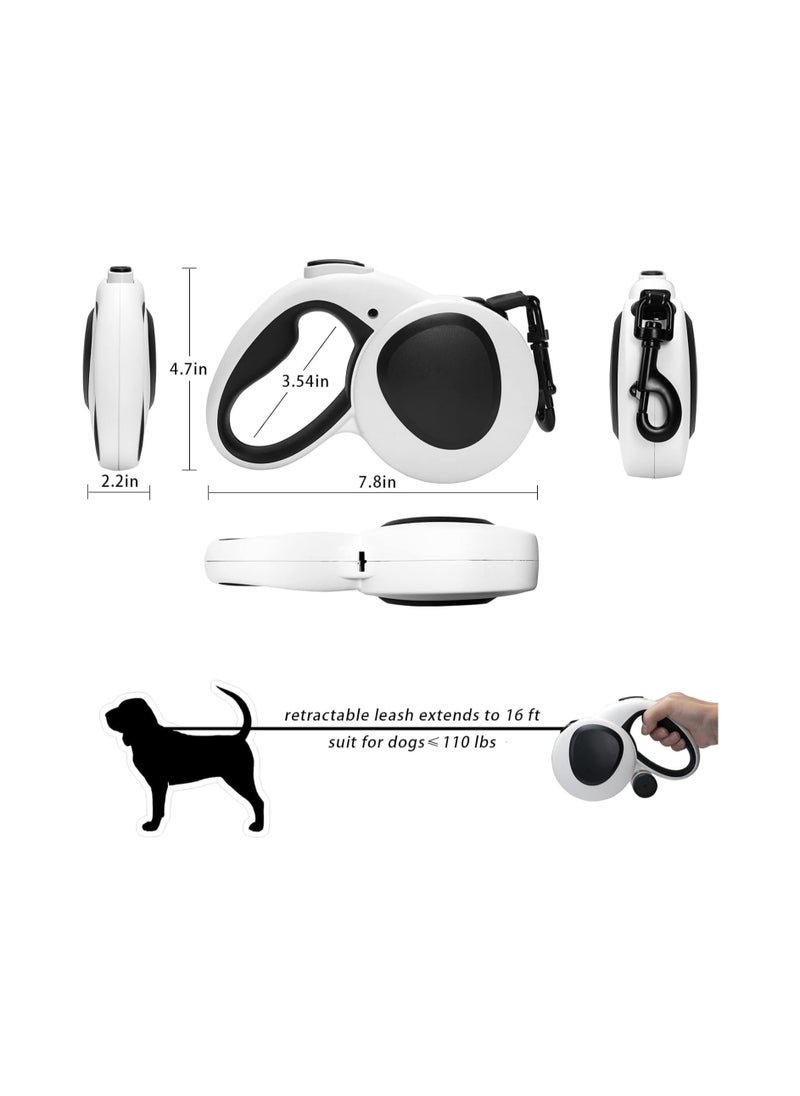 Retractable Dog Leash, Dispenser and 5M Strong Nylon Tape,Heavy Duty Walking Dog Leashes for Up to 50KGS 360° Tangle-Free Reflective Leash for Large Dogs