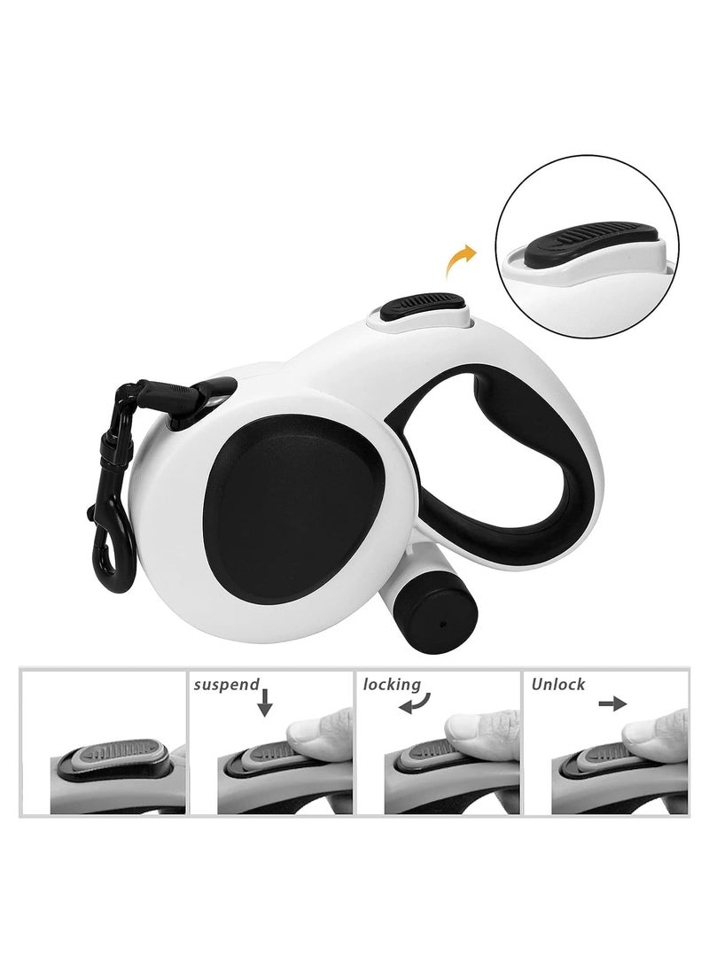 Retractable Dog Leash, Dispenser and 5M Strong Nylon Tape,Heavy Duty Walking Dog Leashes for Up to 50KGS 360° Tangle-Free Reflective Leash for Large Dogs