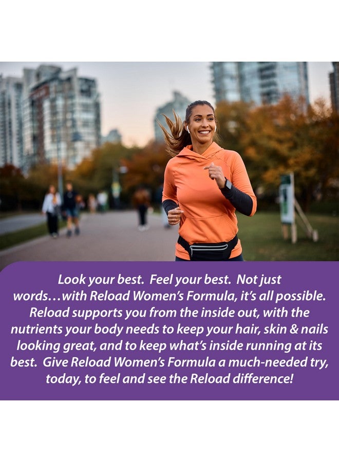 Reload! للنساء، طبيعي بالكامل، متعدد الفيتامينات، متعدد المعادن، ومضاد للأكسدة مع 24 فاكهة وخضار بالإضافة إلى البيوتين للشعر والبشرة والأظافر. 1 شهر من الإمدادات. - Image 5