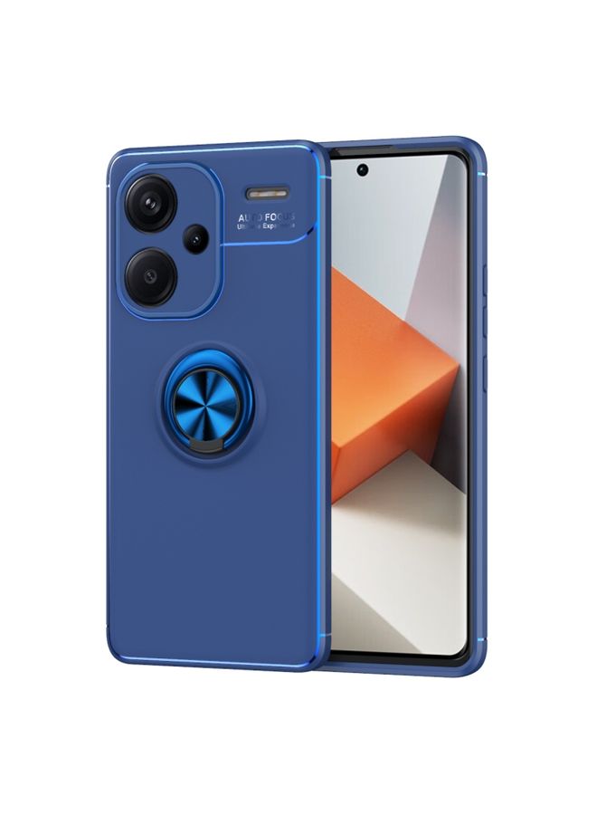 Case Cover For Xiaomi Redmi Note 13 Pro Plus Metal Ring Holder TPU Phone Case Blue