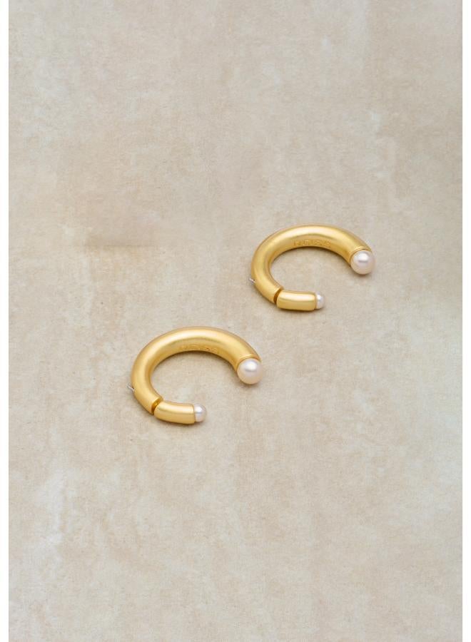 REISS ANAIS: Curve Pearl Front Back Earrings  - Image 2