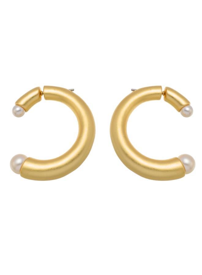 REISS ANAIS: Curve Pearl Front Back Earrings  - Image 4