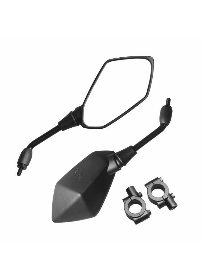 Trkimal Universal Adjustable Motorcycle Rear View Mirror - Rhombus Convex Mirror with 10mm Clockwise Thread Bolt for Handle Bar of Motorcycle, Scooter, Atv, Etc. - Image 1