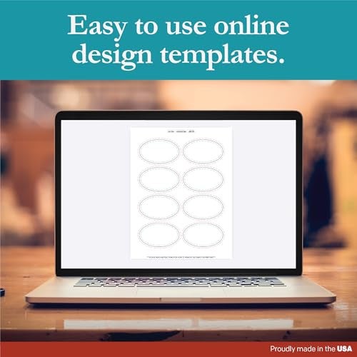 Premium Label Supply White Sticker Oval Labels – 3.33" x 2" Oval – Laser/Inkjet Compatible – (8 per Sheet), 25 Sheets – 200 Total Adhesive Labels - Image 3