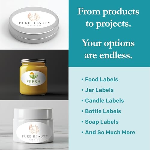 Premium Label Supply White Sticker Oval Labels – 3.33" x 2" Oval – Laser/Inkjet Compatible – (8 per Sheet), 25 Sheets – 200 Total Adhesive Labels - Image 2
