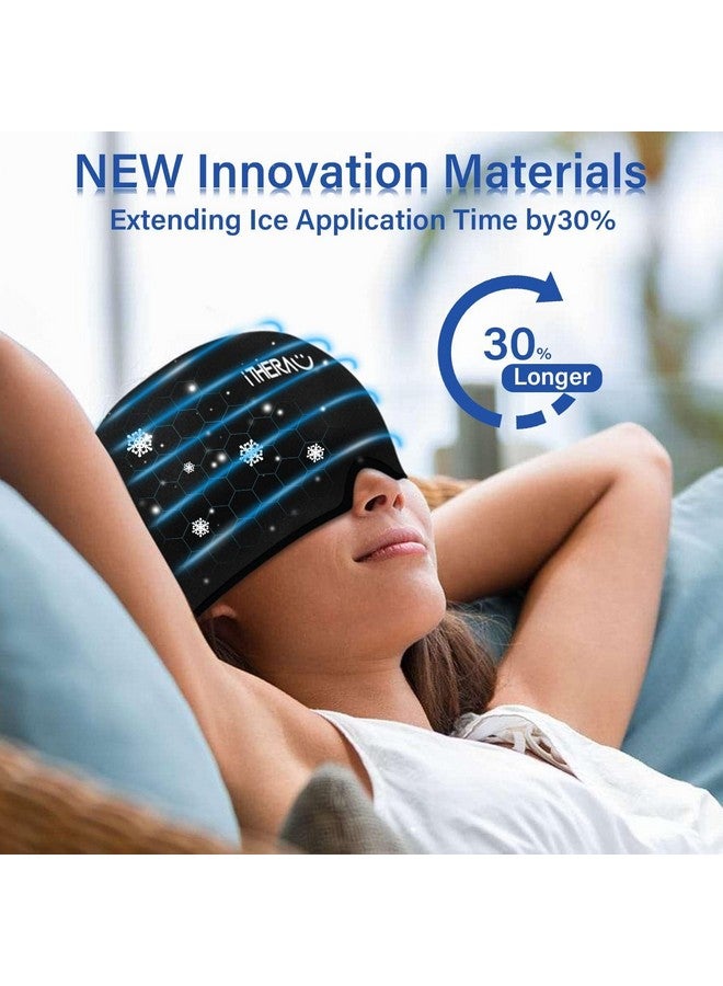 I-THERA-U iTHERAU Migraine Ice Head Wrap, Headache Relief Hat & Migraine Cap Cold Compress, Migraine Relief Cap for Headache Eyes Mask for Puffy Eyes, Tension, Sinus & Stress Relief - Image 5