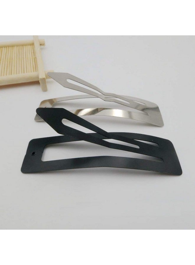 Luzen 30Pcs No Slip Metal Snap Hair Clips Grips Hair Barrettes Rectangle Bb Clips For Girls Women Hair Accessories 60Mm (Silver Black And Rose Gold) - Image 5