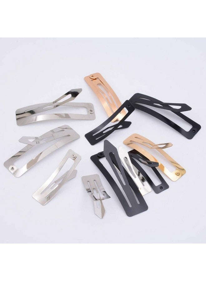 Luzen 30Pcs No Slip Metal Snap Hair Clips Grips Hair Barrettes Rectangle Bb Clips For Girls Women Hair Accessories 60Mm (Silver Black And Rose Gold) - Image 4