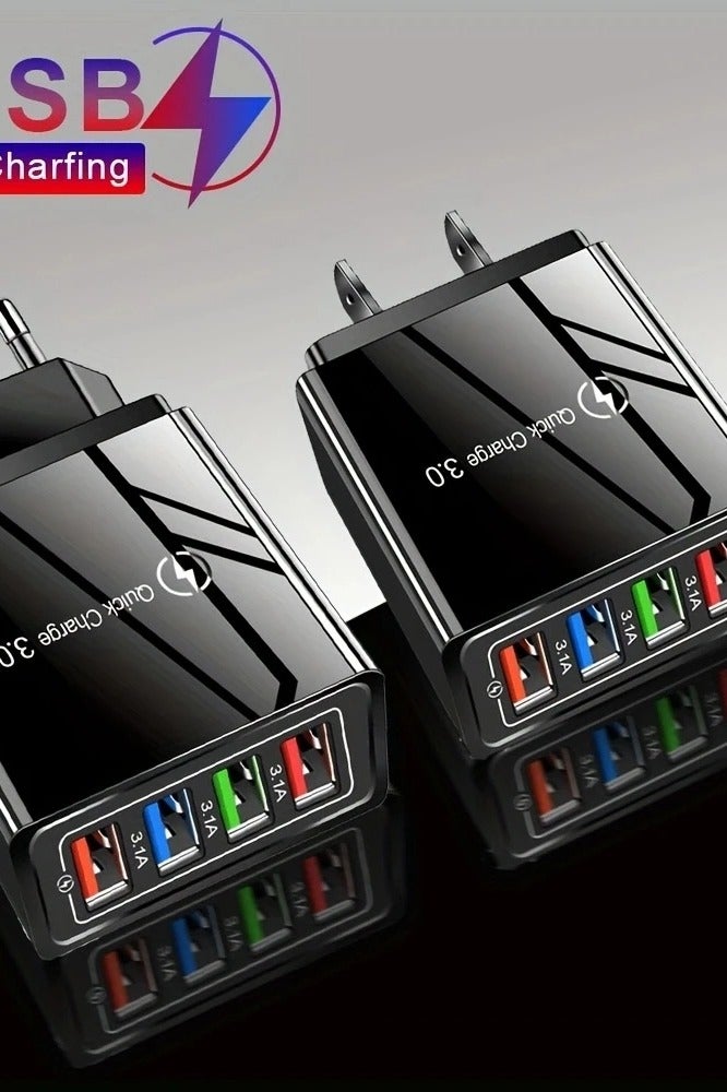 Plug 3A USB Charger Multi Port 4 USB Quick Charge 3.0 For Phone Adapter Tablet Portable Wall Charger Fast Charger For Poco - Image 3