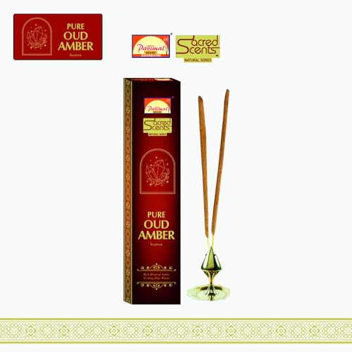 Parimal Incense (A6) | Sacred Scents Natural Pure Oud Amber Incense Sticks | Pack of 6-20 Grams X 6 = 120 G | Natural | Traditional | Hand Rolled Agarbathi | Traditional Incense | - Image 3