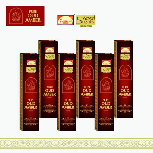 Parimal Incense (A6) | Sacred Scents Natural Pure Oud Amber Incense Sticks | Pack of 6-20 Grams X 6 = 120 G | Natural | Traditional | Hand Rolled Agarbathi | Traditional Incense | - Image 4
