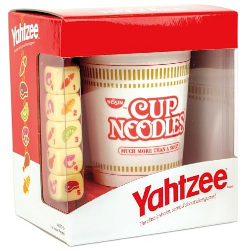 USAopoly YAHTZEE Cup Noodles Collectible Yahtzee Game Made to Look Like Iconic Ramen Meal with Custom Dice Travel Yahtzee Game Dice Game - Image 1